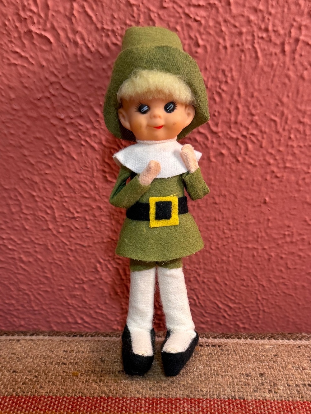 Vintage Pixie Elf Thanksgiving Pilgrim Boy Doll Japan